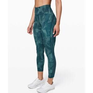 Lululemon Train Times Pant 25" Women's Size 10 Bermuda Teal Running Workout